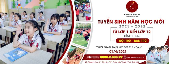 Hình ảnh khuôn viên hiện đại của Hệ thống Giáo dục Hoàng Việt