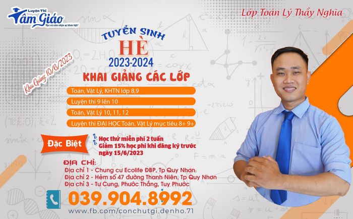 Trung Tâm Luyện Thi Tâm Giáo - Toán - Vật Lý ảnh 2