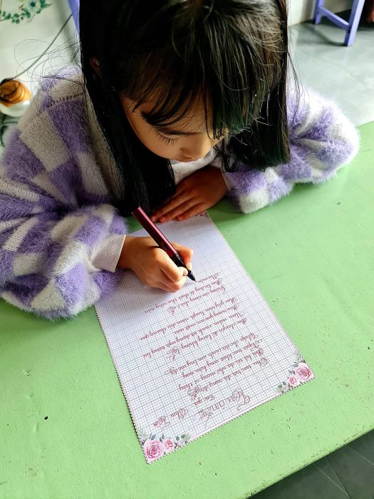Hình ảnh lớp học tại Trung Tâm Luyện Chữ Đẹp Lê Vy