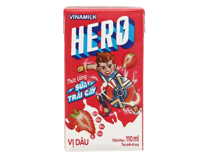 Hình ảnh sản phẩm sữa trái cây Vinamilk Hero vị dâu - Phiên bản 2