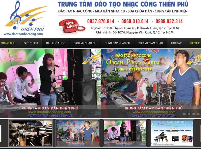 Lớp học piano chuyên nghiệp tại Trung tâm Thiên Phú