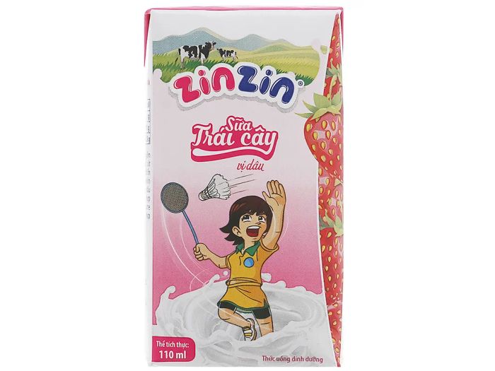 Hình ảnh minh họa sản phẩm sữa trái cây ZinZin vị dâu