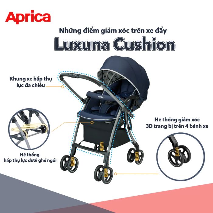 Hình ảnh xe đẩy Aprica thiết kế tinh tế