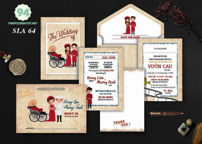 Thiệp Cưới Giá Tốt - Cần Thơ - Mẫu thiết kế đẹp mắt, tinh tế
