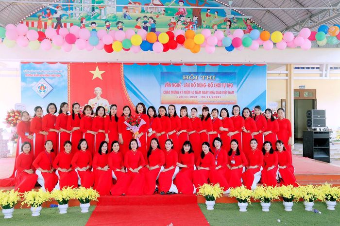 Hình ảnh Trường Mầm non Hồng Thái Đông - Ngôi trường xanh giữa lòng quê hương cách mạng