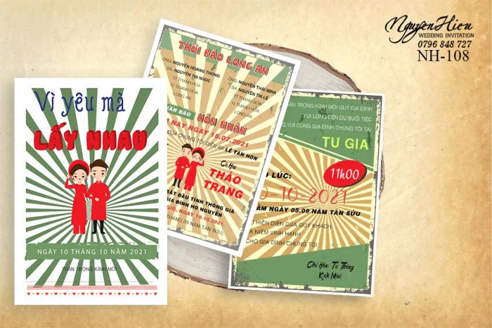 Thiệp Cưới Nguyễn Hiếu - Sự kết hợp hoàn hảo giữa nghệ thuật và sáng tạo