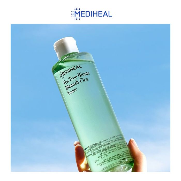 Nước Hoa Hồng Chiết Xuất Tràm Trà Và Rau Má Mediheal Tea Tree Biome Blemish Cica Toner ảnh 2