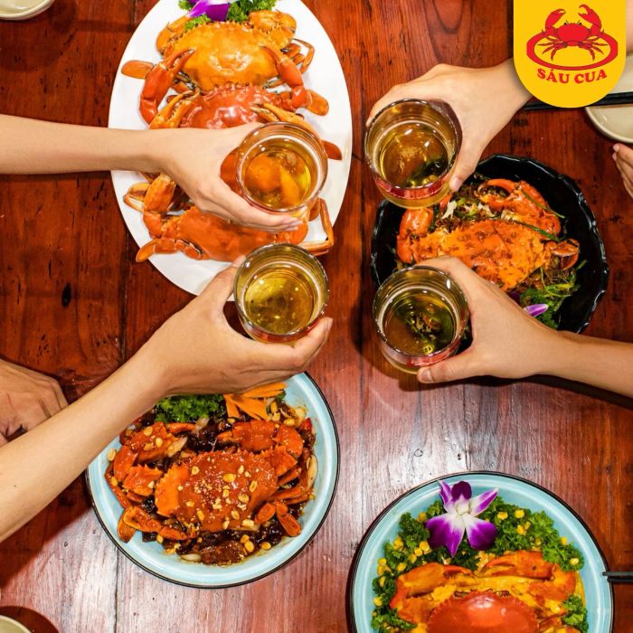 Góc ẩm thực hấp dẫn tại Ẩm thực Sáu Cua