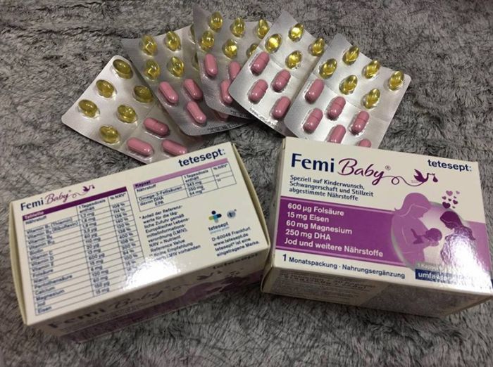 Hình ảnh viên vitamin tổng hợp Tetesept Femi Baby dành cho mẹ bầu