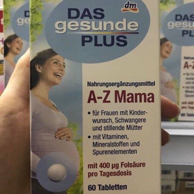Hình ảnh viên vitamin tổng hợp A-Z Mama Das Gesunde Plus cho bà bầu