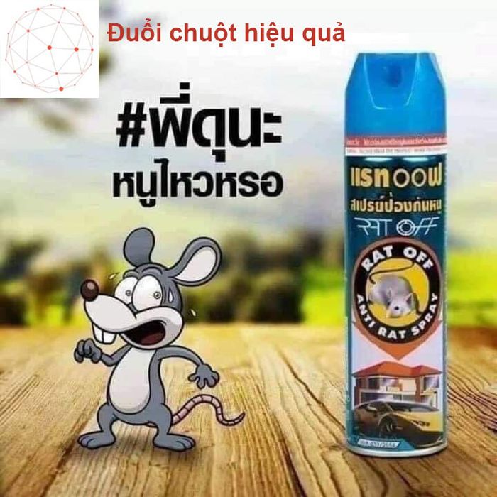Hình ảnh minh họa bình xịt đuổi chuột Rats Away - Bảo vệ xe hơi hiệu quả