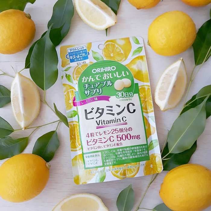Hình ảnh viên kẹo nhai bổ sung Vitamin C Orihiro ảnh 2
