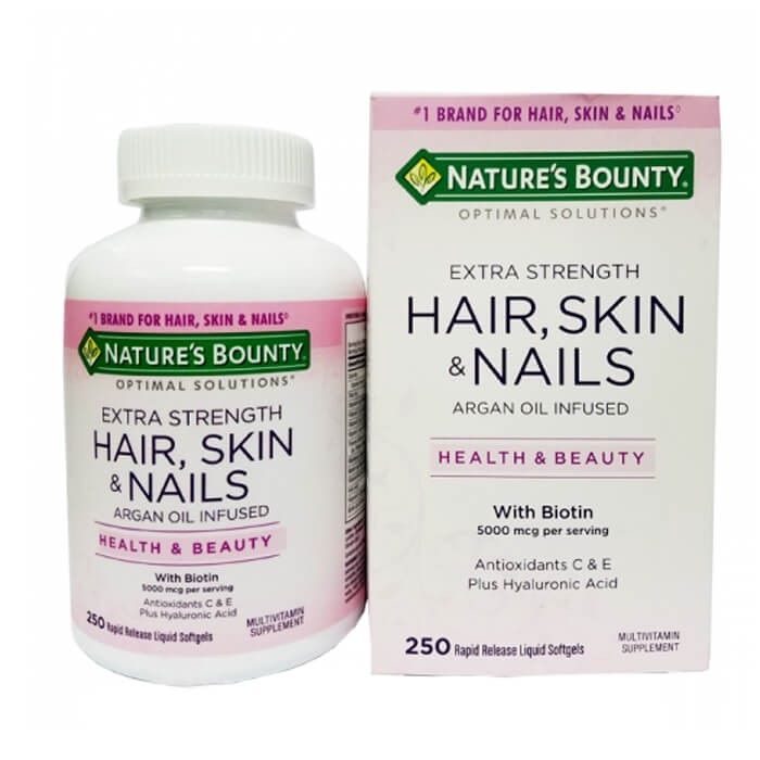 Hình ảnh 1: Hair Skin Nail Nature’s Bounty – dưỡng chất vàng cho da, tóc, móng