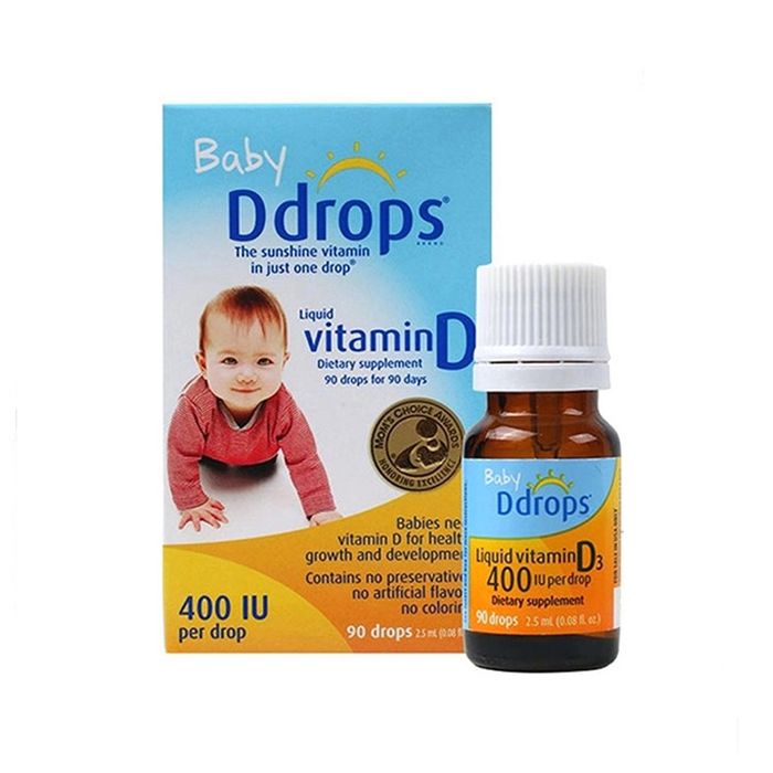 Hình ảnh thực tế chai Baby Ddrops Vitamin D3 đang sử dụng