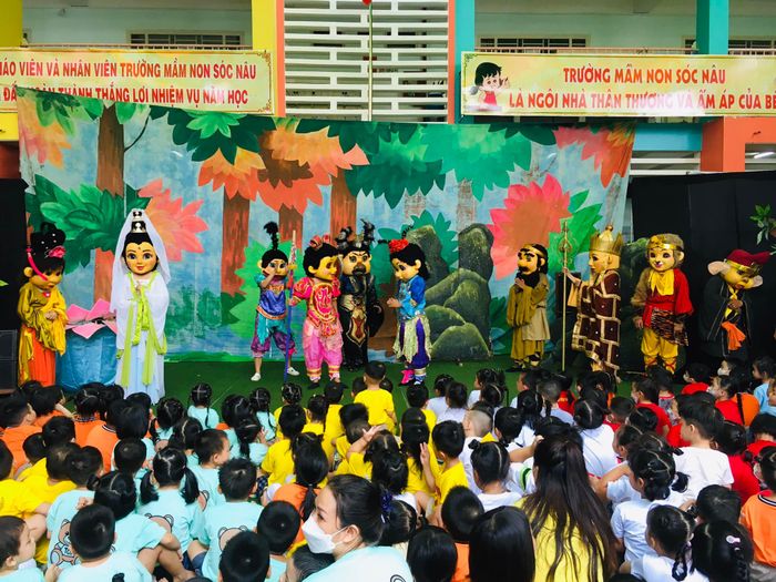 Ảnh 1 - Khuôn viên xanh mát với sân chơi sáng tạo tại Mầm Non Sóc Nâu