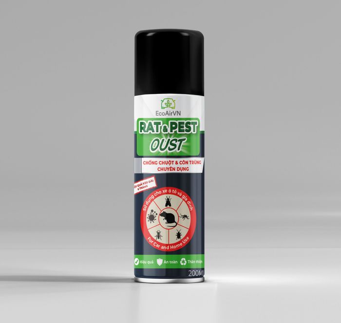 Hình ảnh minh họa xịt đuổi chuột Rat & Pest Oust - Công nghệ bảo vệ kép độc đáo