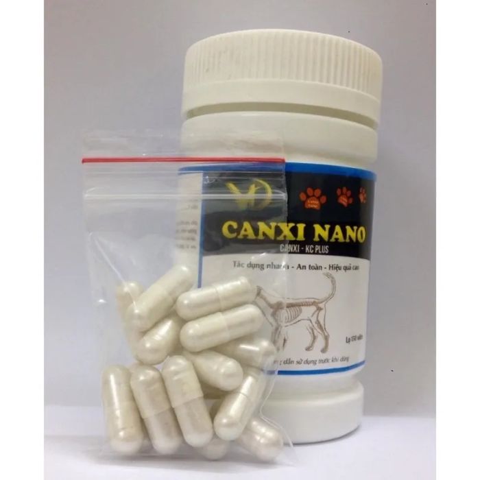 Hình ảnh thực tế sản phẩm Canxi Nano - Giải pháp chống hạ bàn cho chó con