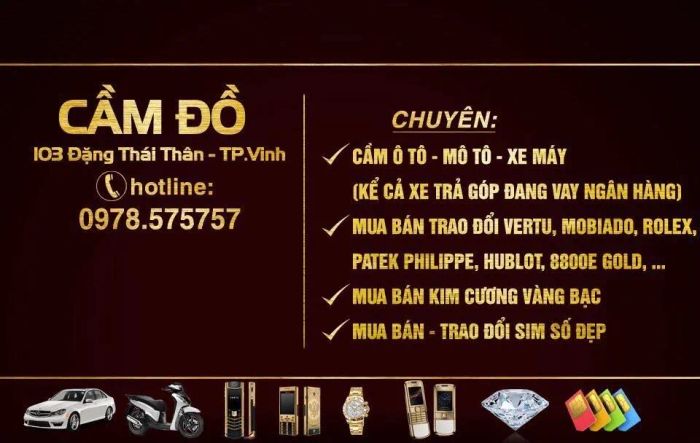 Không gian giao dịch sang trọng tại Cầm Đồ 103 Đặng Thái Thân