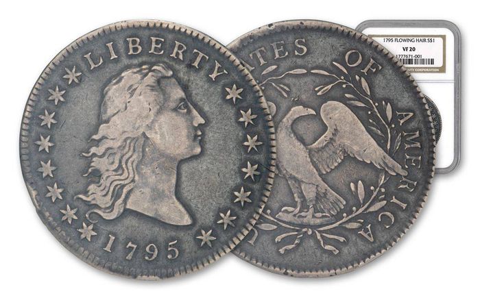 Đồng xu bạc Flowing Hair Dollar đầu tiên ra đời vào năm 1794 ảnh 1