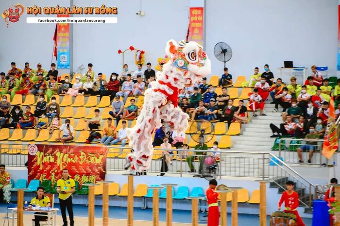 Hình ảnh biểu diễn ấn tượng của Đoàn Lân Sư Rồng Tâm Nghĩa Đường