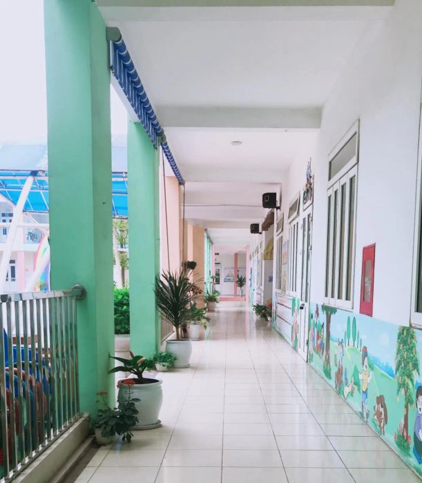 Ảnh 2: Trường Mầm non Thượng Mỗ - Góc nhìn chân thực về cơ sở vật chất khang trang cùng khuôn viên rộng rãi, an toàn cho trẻ.