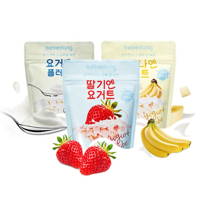 Hình ảnh thực tế sữa chua khô Bebedang đa vị trái cây