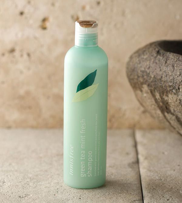 Hình ảnh chai Dầu Gội Trà Xanh Bạc Hà Innisfree - thiết kế tối giản