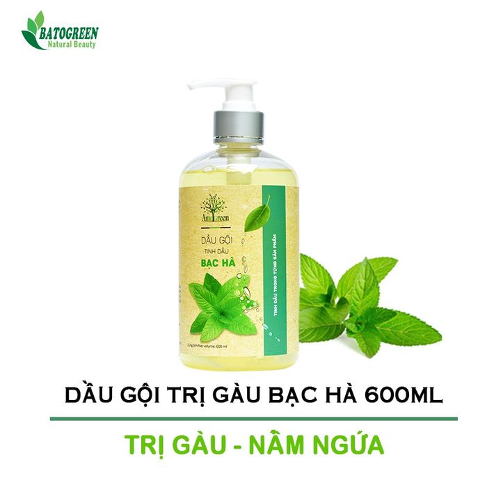Hình ảnh thực tế Dầu gội AmeGreen tinh dầu bạc hà - góc nhìn cận cảnh