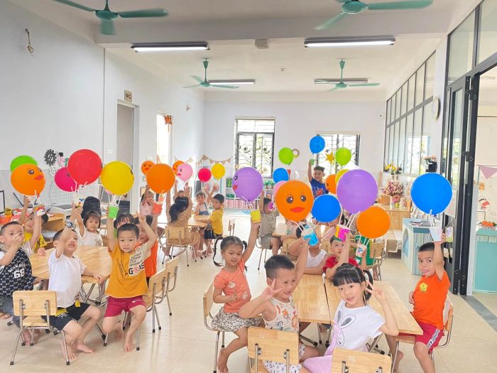 Ảnh 1: Không gian học tập sáng tạo tại Trường Mầm non Tân Hội B - Nơi mỗi góc lớp là thế giới diệu kỳ cho bé khám phá