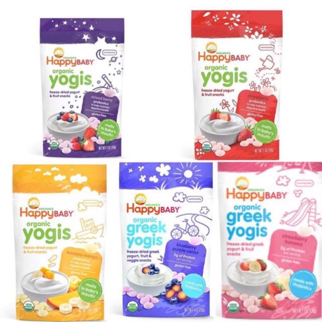 Hình ảnh sữa chua khô Happy Baby Organic chính hãng