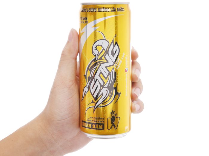 Hình ảnh chân thực nước tăng lực Sting Gold phiên bản cao cấp