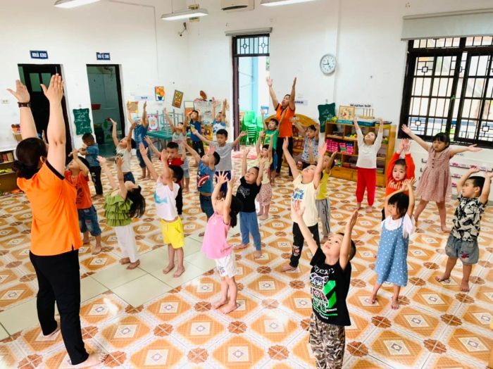 Ảnh 1: Trường Mầm non Thị trấn Phùng - Không gian học tập hiện đại với thiết kế 'Sáng - Xanh - Sạch - Đẹp', nơi ươm mầm những tài năng nhỏ