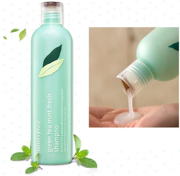 Hình ảnh sản phẩm Dầu Gội Trà Xanh Bạc Hà Innisfree - góc nhìn đa chiều
