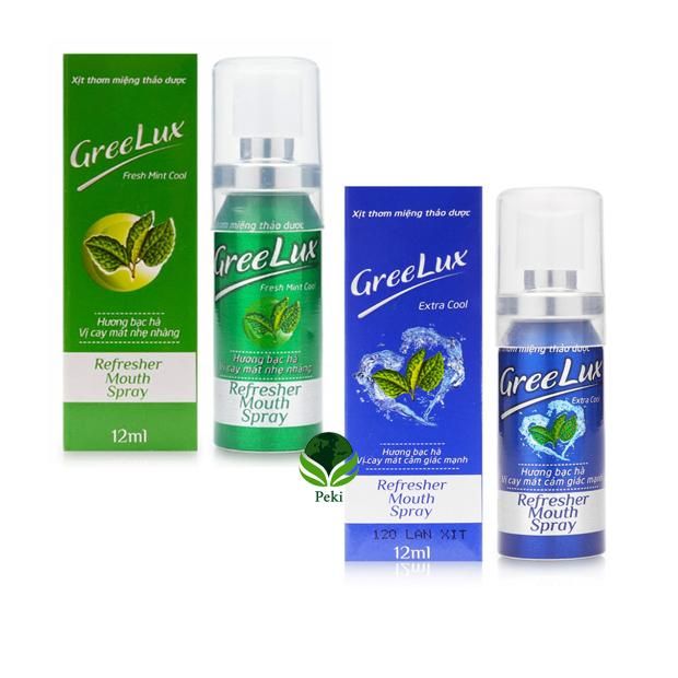 Hình ảnh thực tế xịt thơm miệng Greelux - Thiết kế tiện dụng