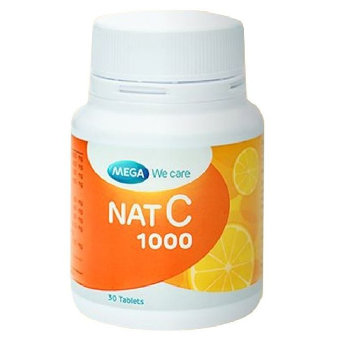 Hình ảnh thực tế viên uống Vitamin C Nat C 1000mg - Thiết kế viên nén bao phim dễ uống, không gây kích ứng dạ dày.