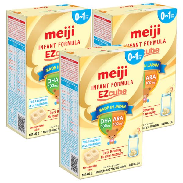 Sữa Meiji Infant Formula - Hình ảnh minh họa sản phẩm dạng viên tiêu chuẩn Nhật Bản