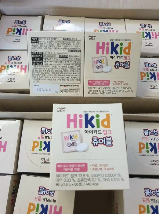 Hình ảnh thực tế sữa Hikid Milk Chewable dạng viên kẹo
