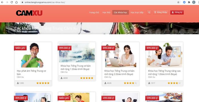 Lớp học trực tuyến tại Tiếng Trung Cầm Xu