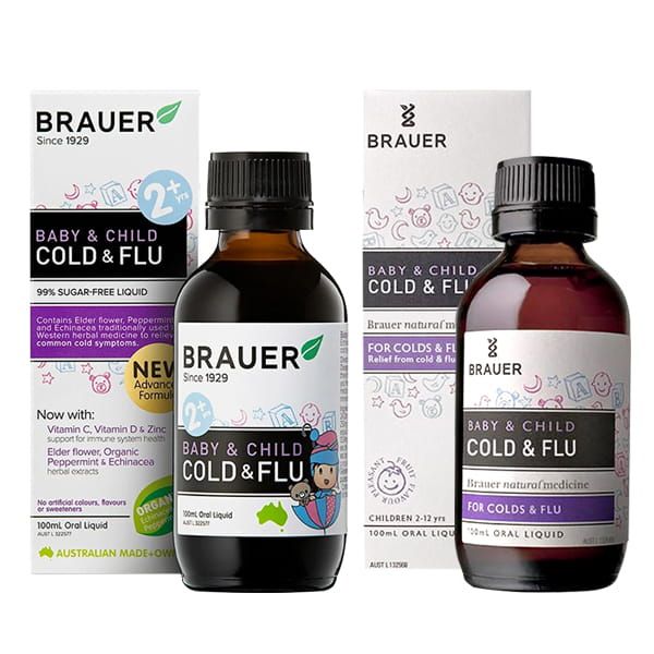 Siro Brauer Cold & Flu - Thiết kế chai cao cấp, an toàn