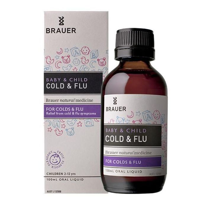 Siro Brauer Cold & Flu - Bao bì chính hãng với tem chống giả