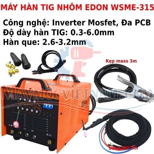 Máy Hàn TIG Nhôm Xung Edon WSME 315