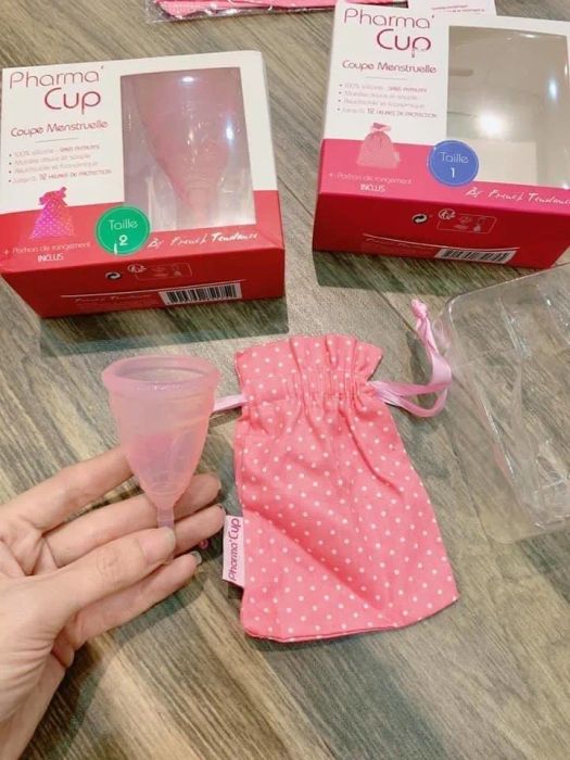 Hình ảnh thực tế cốc nguyệt san Pharma Cup