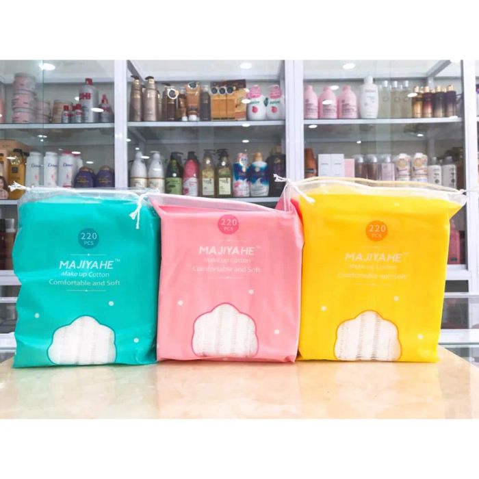 Hình ảnh bông tẩy trang Majiyahe Make up Cotton - Sự mềm mại trong từng sợi bông