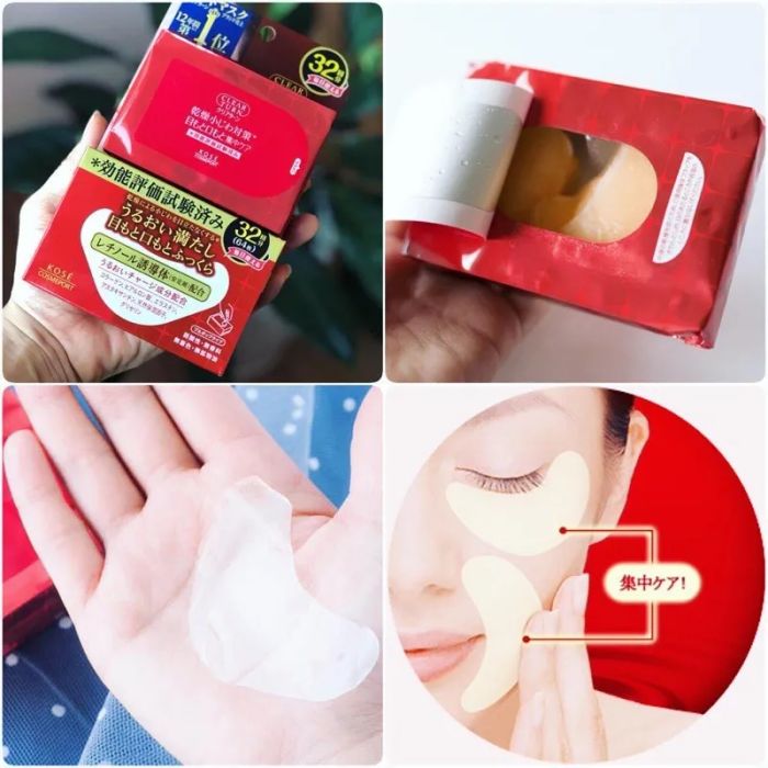 Hình ảnh thực tế mặt nạ mắt Kose Clear Turn