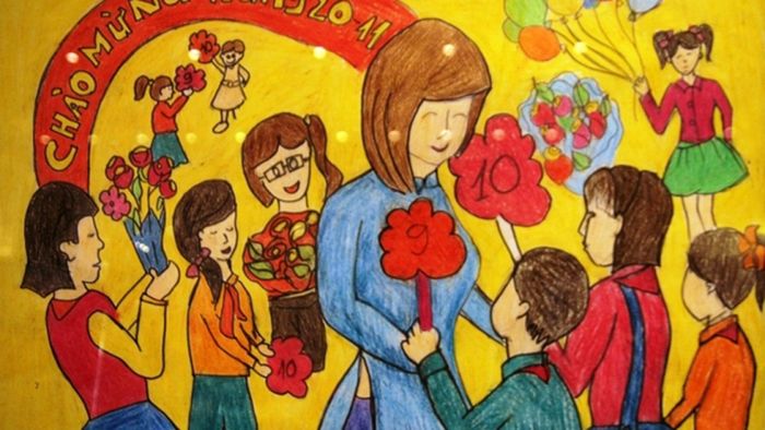 Hình ảnh minh họa: Giây phút tri ân thầy cô