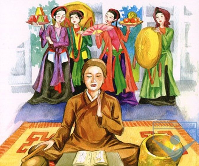 Hình ảnh minh họa: Thị Kính trong tích chèo cổ (Nguồn: Sưu tầm)