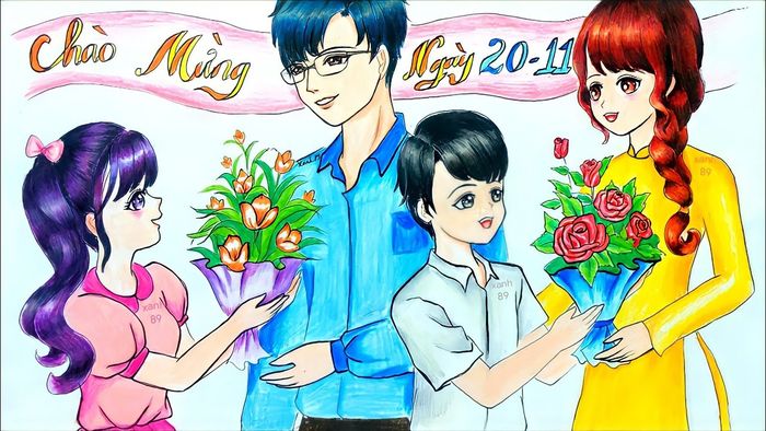 Hình ảnh minh họa: Học sinh tri ân thầy cô nhân ngày 20/11