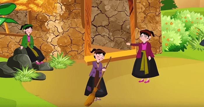 Tranh minh họa sống động về hành trình hóa thân của Tấm (Nguồn: Internet)