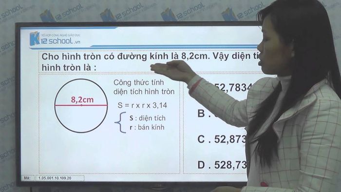 Minh họa ứng dụng công thức hình tròn (Nguồn: internet)
