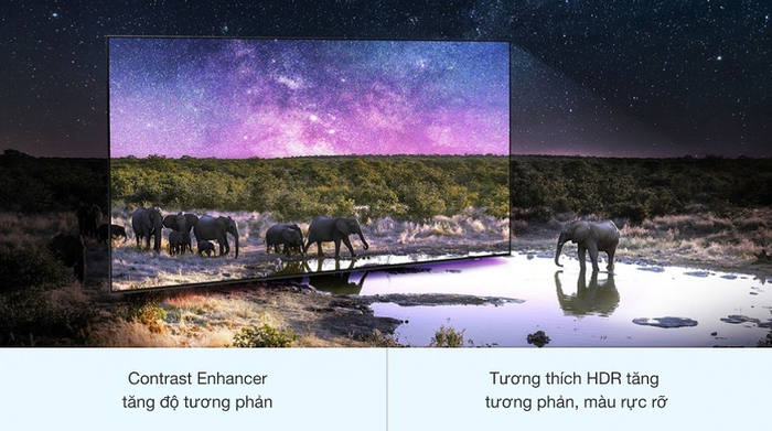 Smart Tivi Samsung 60 inch 4K UA60AU8000 loạt công nghệ hình ảnh